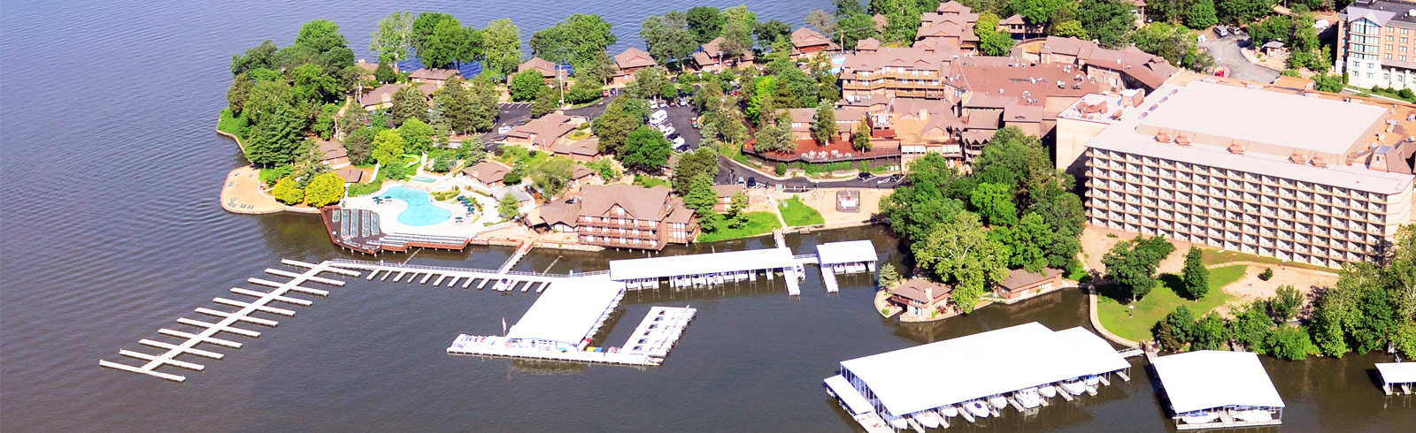 Aerial View of Margaritaville Lake Resort Lake of the Ozarks