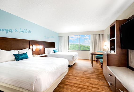 Guest Room Double Queen Rooms At Margaritaville Lake Resort Lake Of The Ozarks Missouri